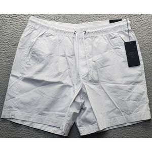 VRST Easy Short Men XL White Stretch Relaxed Fit Slash Pocket Elastic Drawstring